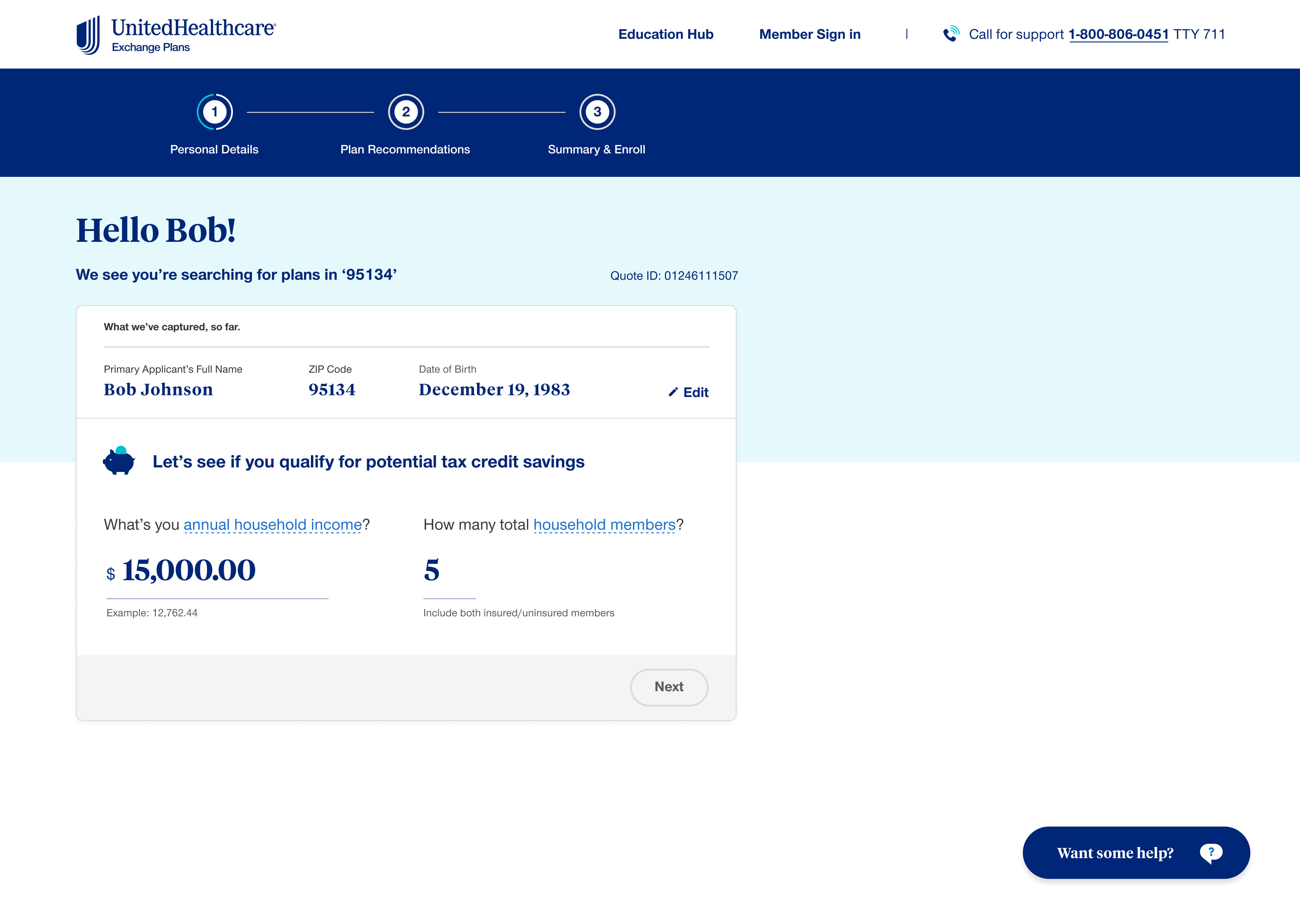 Enter Details - Step 5